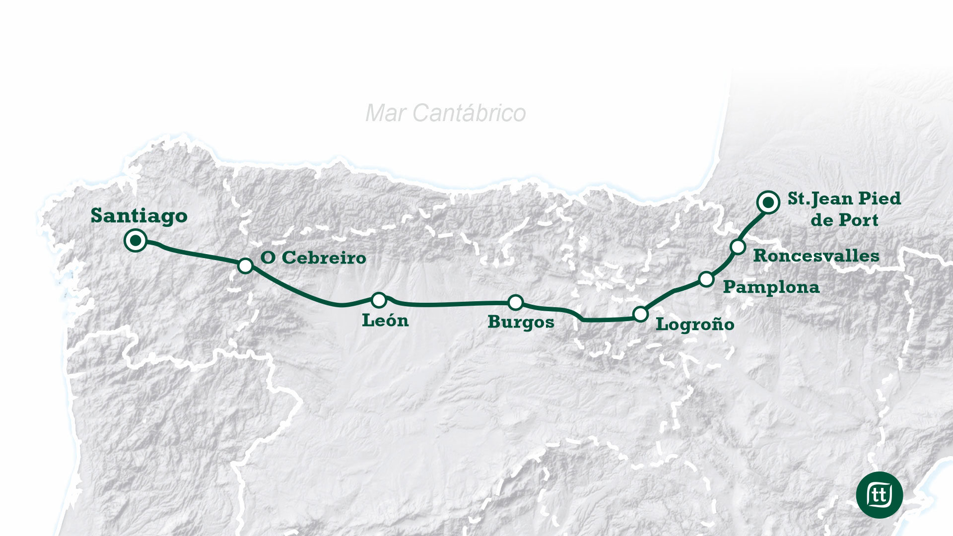 Mapa Camino Francés